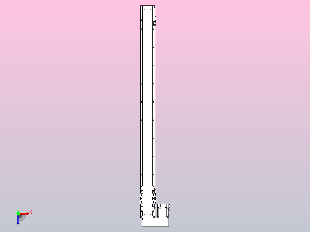 滚珠丝杠直线轴内置导轨TPA-GCR-80-1610C-L950-ML-M40-N3俯视图