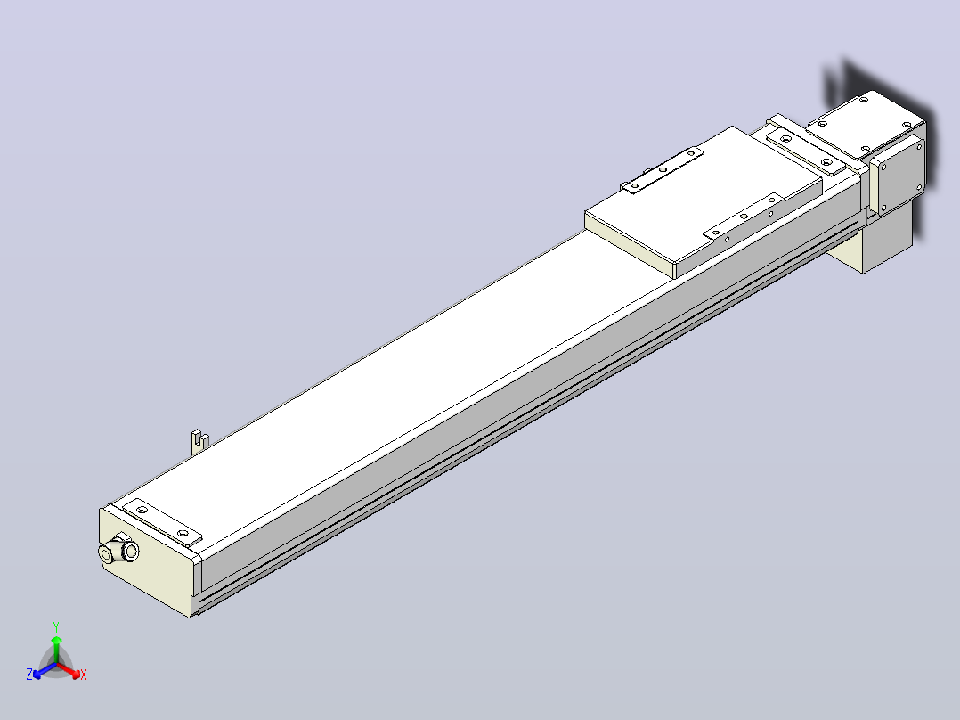 MCB10无尘皮带滑台[MCB10-L32-500-L-100W-C3]正等轴测图