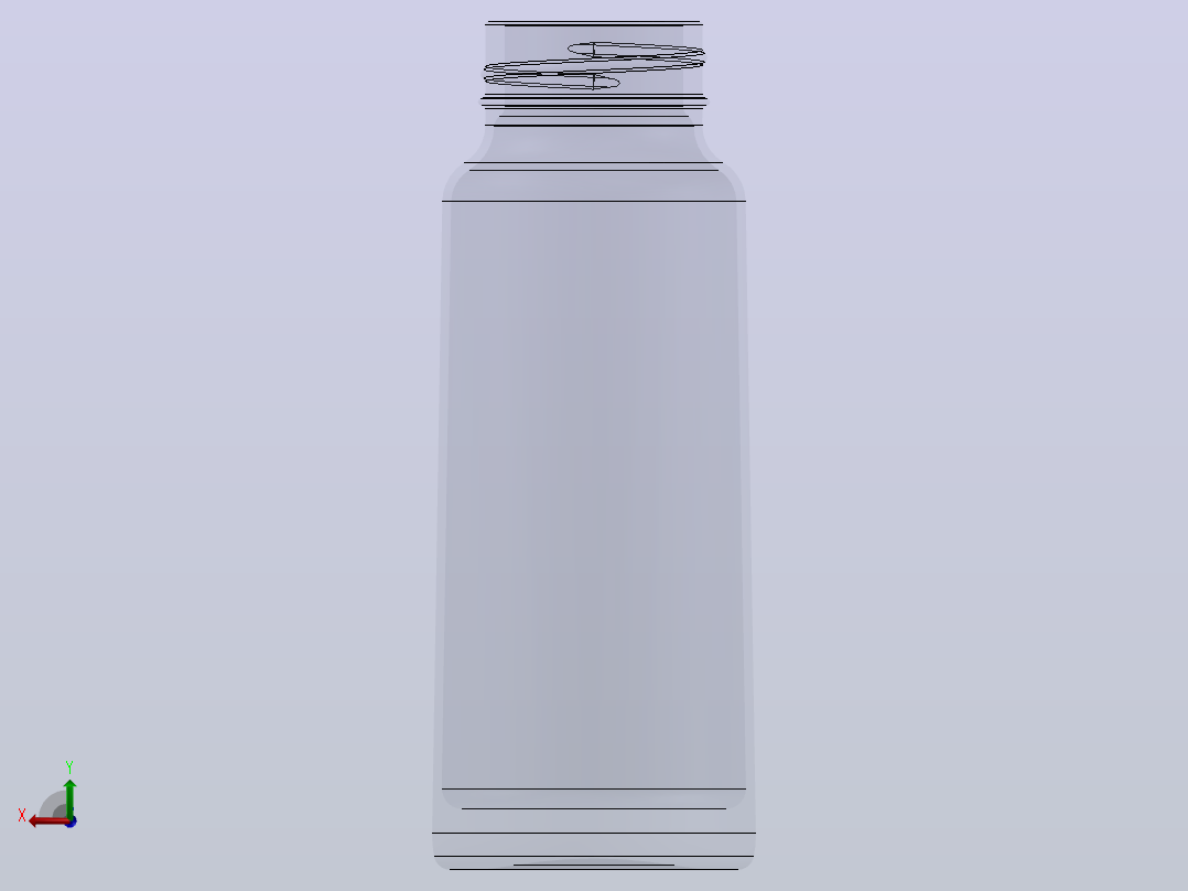 罐子模型后视图
