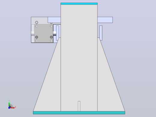 重型焊接H型钢梁翻转装置3D图纸 Solidworks设计前视缩略图