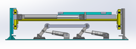 重型焊接H型钢梁翻转装置3D图纸 Solidworks设计缩略图