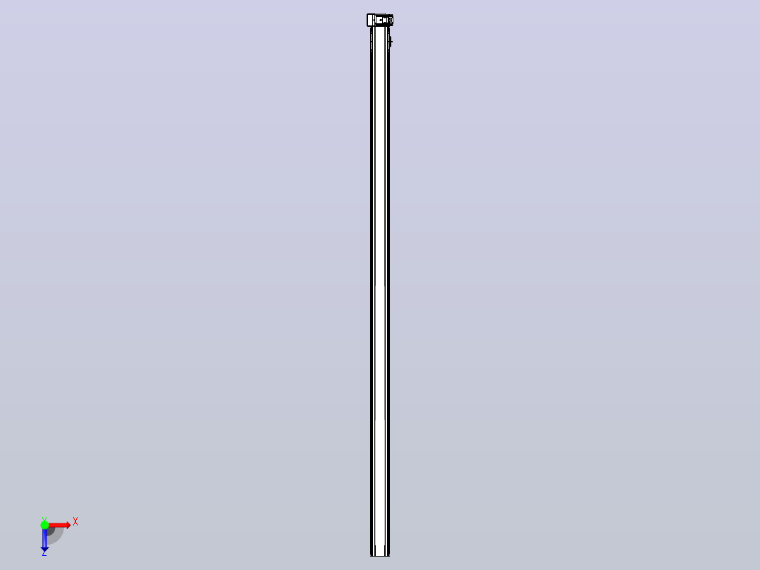 皮带直线轴半封闭可选导轨TPA-HNB-105D-90-L2650-RU-Y-P20-N3俯视图