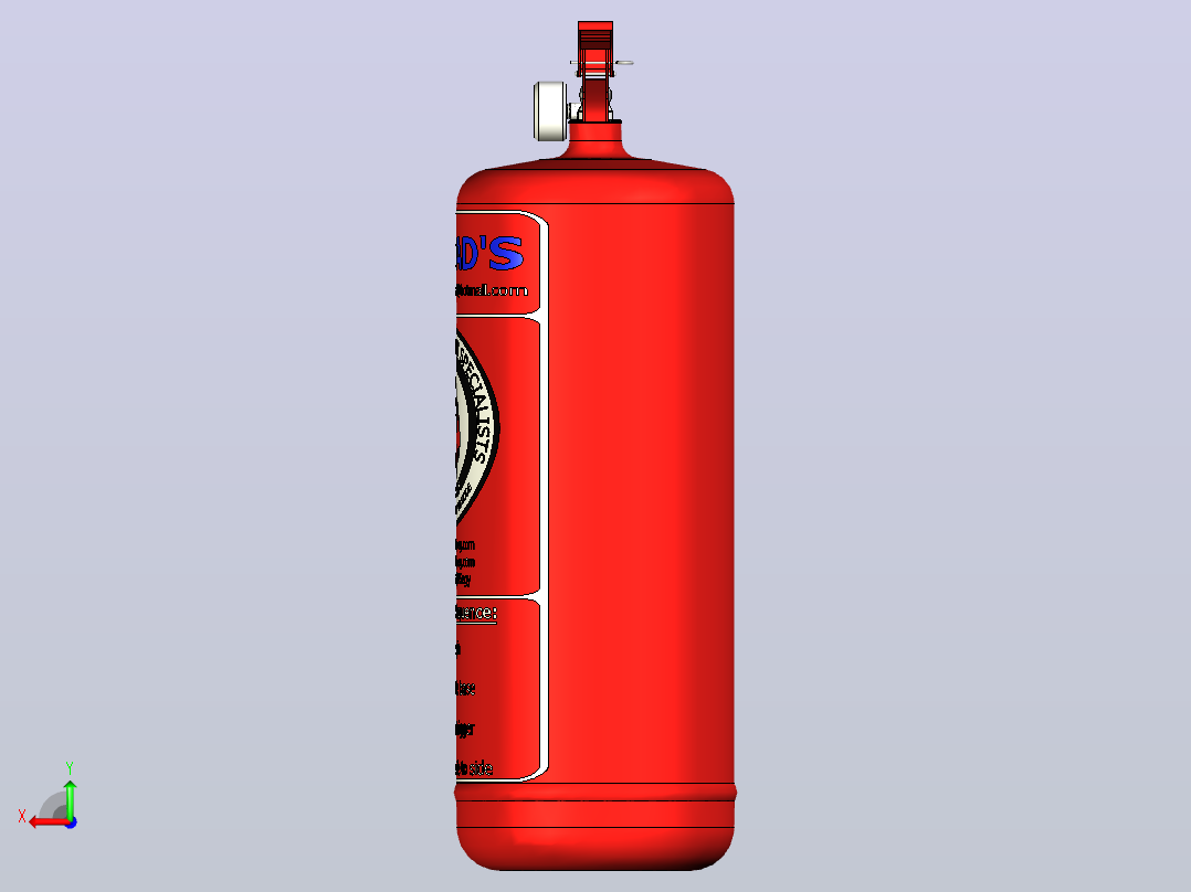 灭火器后视图