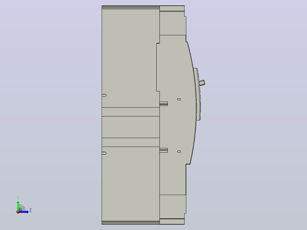 西门子3VT3型三极断路器，250A±630A-西门子3VT3型三极塑壳断路器左视图