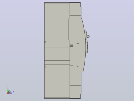 西门子3VT3型三极断路器，250A±630A-西门子3VT3型三极塑壳断路器左视缩略图