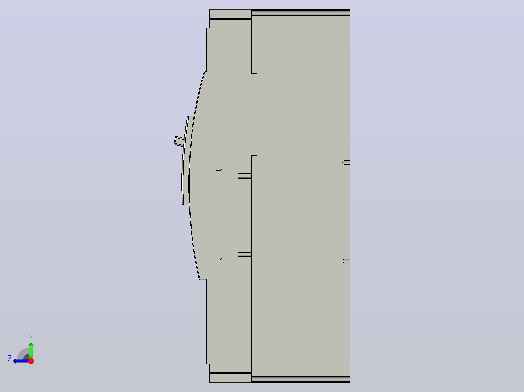 西门子3VT3型三极断路器，250A±630A-西门子3VT3型三极塑壳断路器右视图
