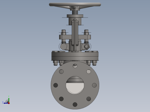 Solidworks中的SDNR阀门设计右视缩略图