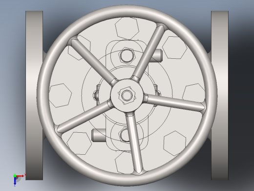 Solidworks中的SDNR阀门设计俯视缩略图