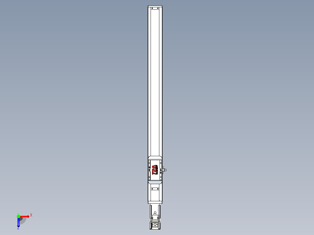 滚珠丝杠直线轴带导轨全封闭TPA-HCR-50S-1210C-L500-M-C-P10-N3俯视图