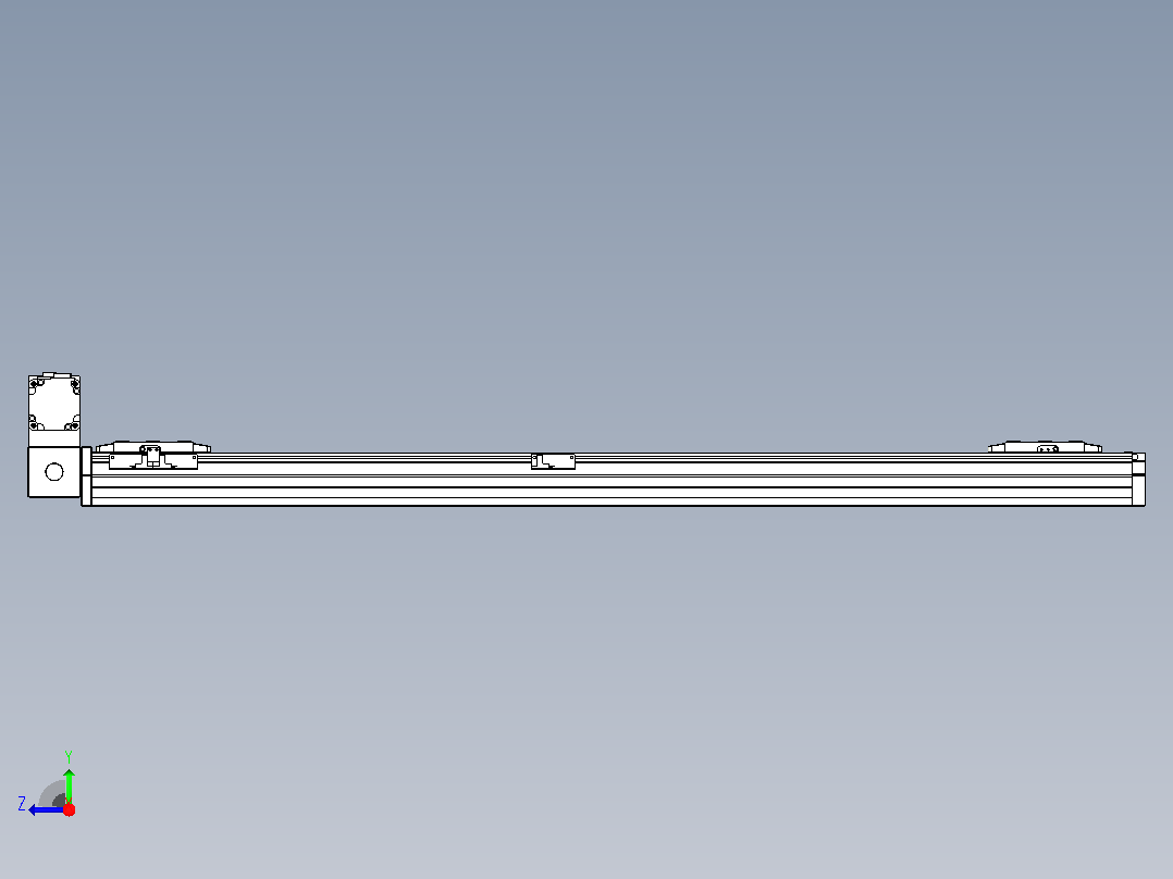 皮带直线轴双滑块型TPA-GCBS-80-P60-L450-LU-M20-N3右视图