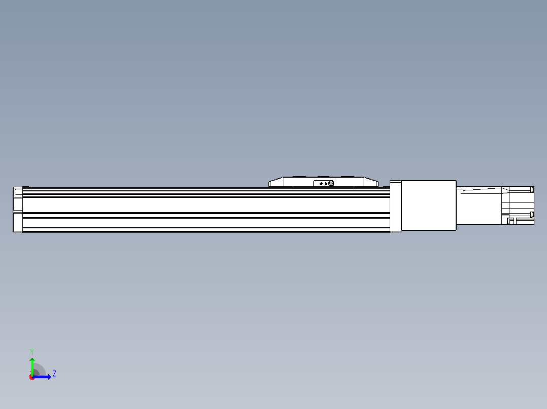 滚珠丝杠直线轴内置导轨TPA-GCR-50-1210C-L250-M-M10-N3左视图