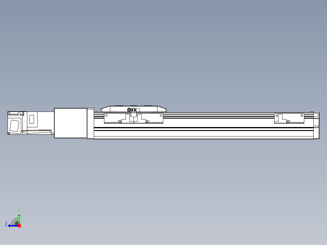滚珠丝杠直线轴内置导轨TPA-GCR-50-1210C-L250-M-M10-N3右视图