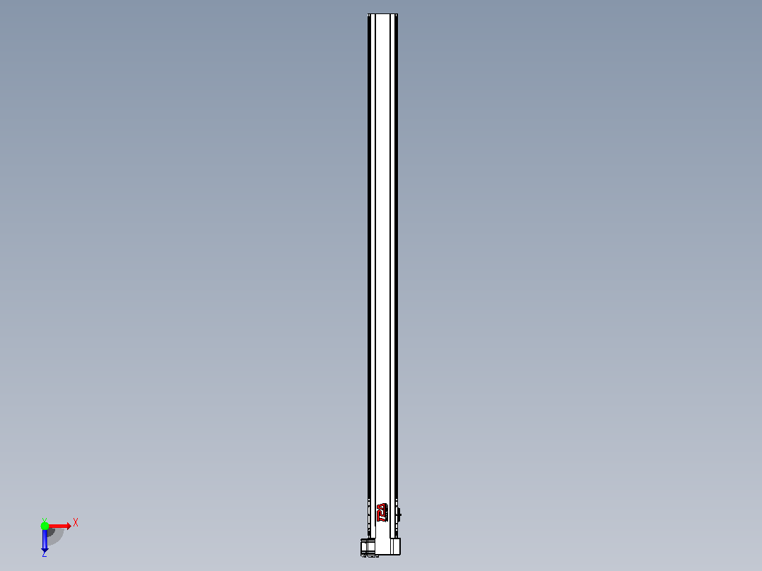 皮带直线轴半封闭可选导轨TPA-HNB-120D-110-L1850-RP-Y-P40-N3俯视图