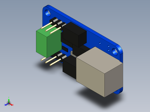 Leo-Bodnar S 16位负载细胞USB控制器 LC-USB 11正等轴测缩略图