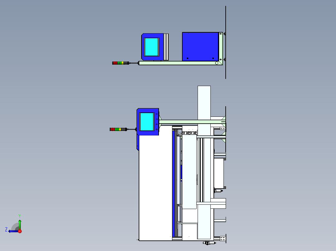 柳茂检测ccd检测机（sw18可编辑+工程图）右视图