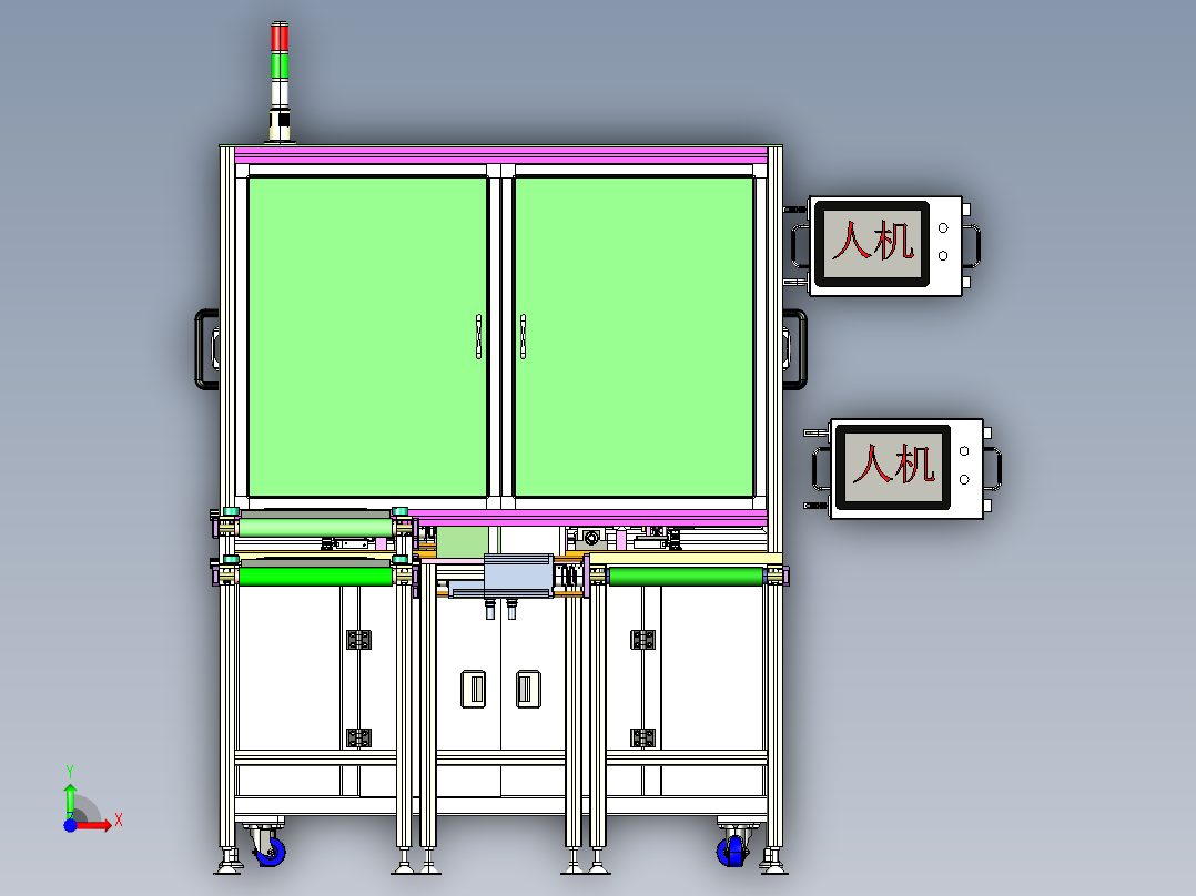 密封点胶机3D模型前视图