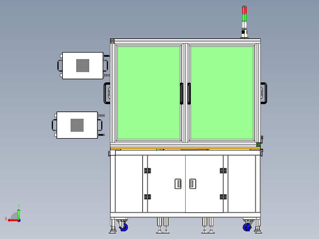密封点胶机3D模型后视图