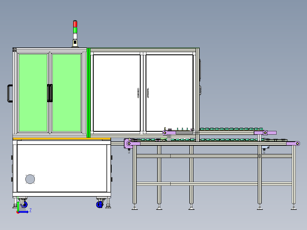 密封点胶机3D模型左视图