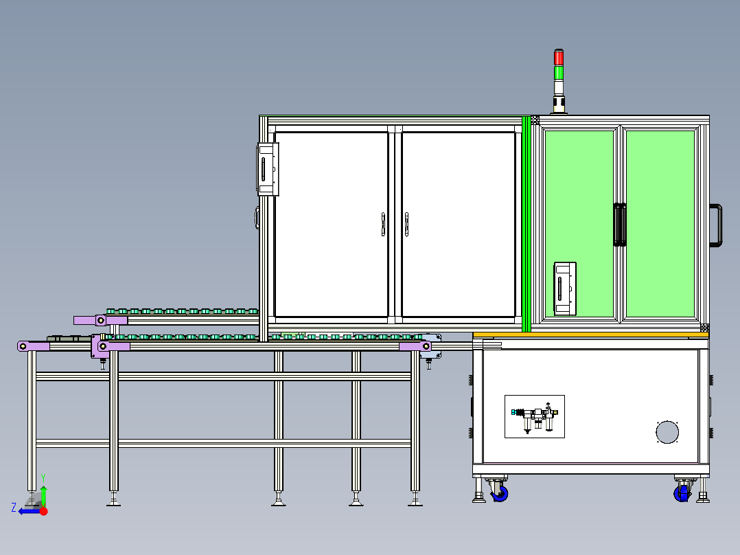 密封点胶机3D模型右视图