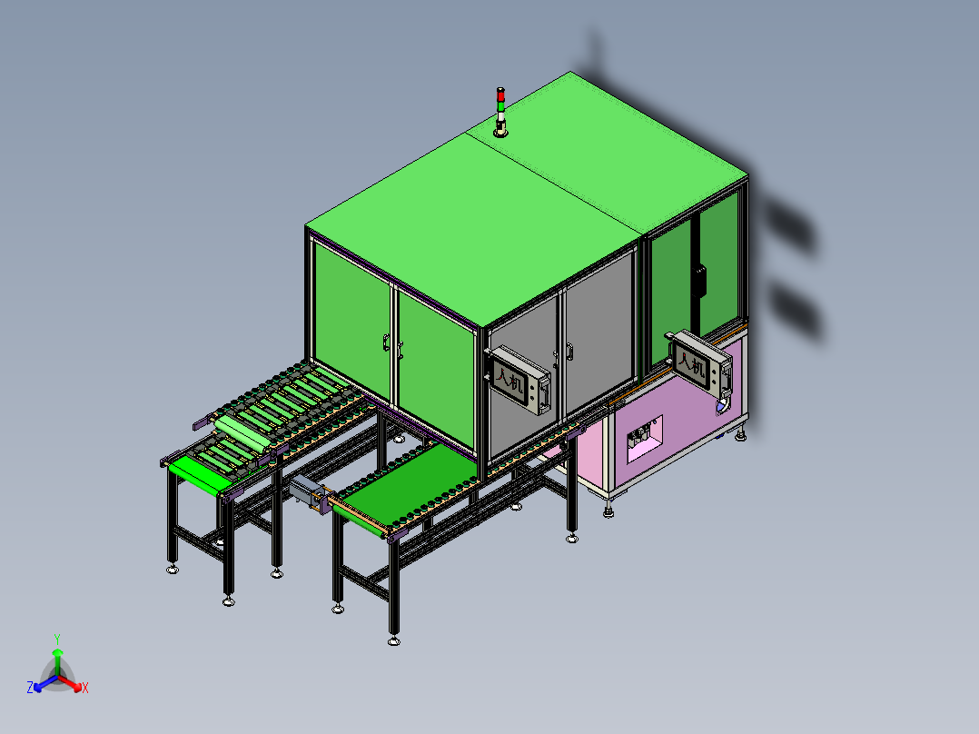 密封点胶机3D模型正等轴测图