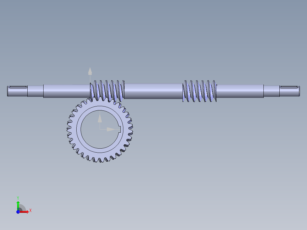涡轮蜗杆配合前视图