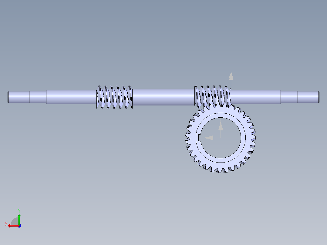 涡轮蜗杆配合后视图