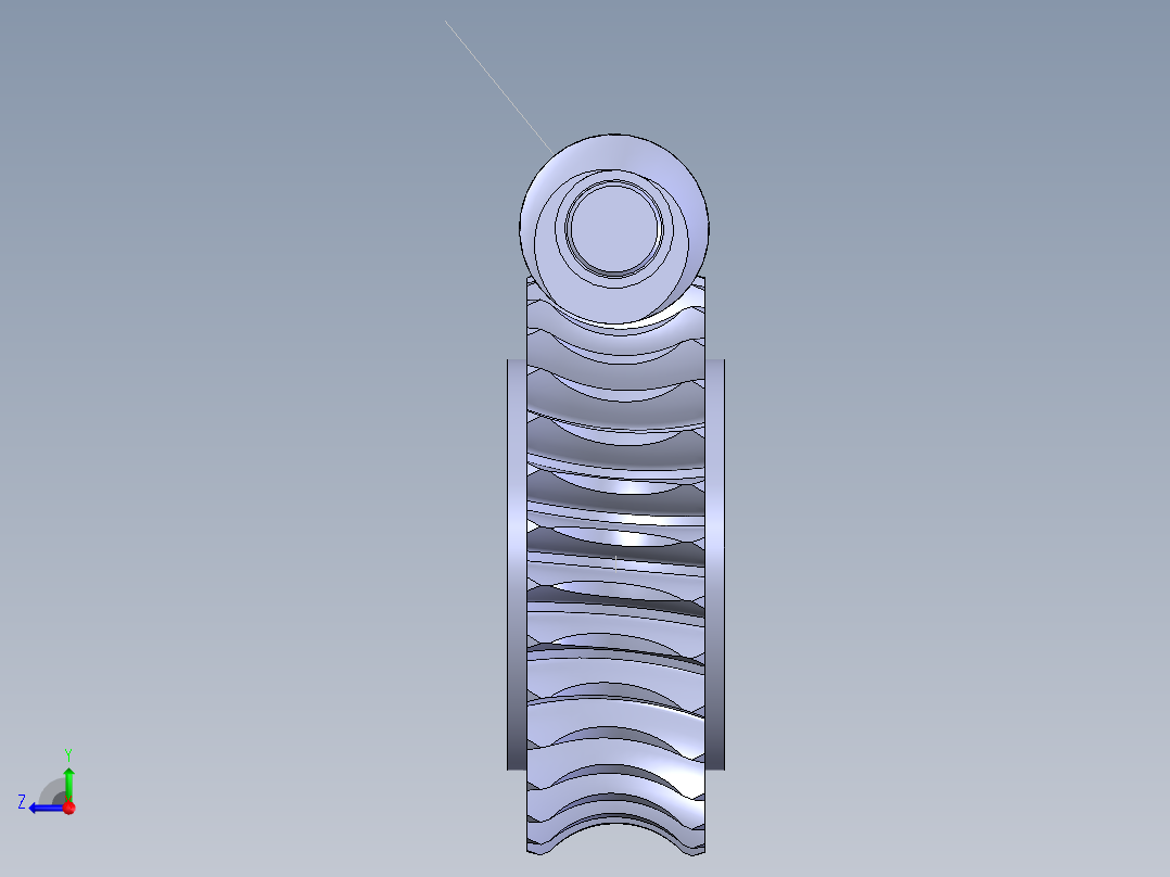 涡轮蜗杆配合右视图