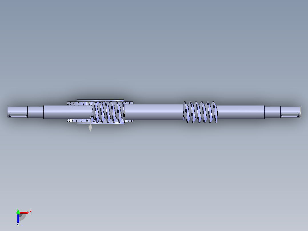 涡轮蜗杆配合俯视图