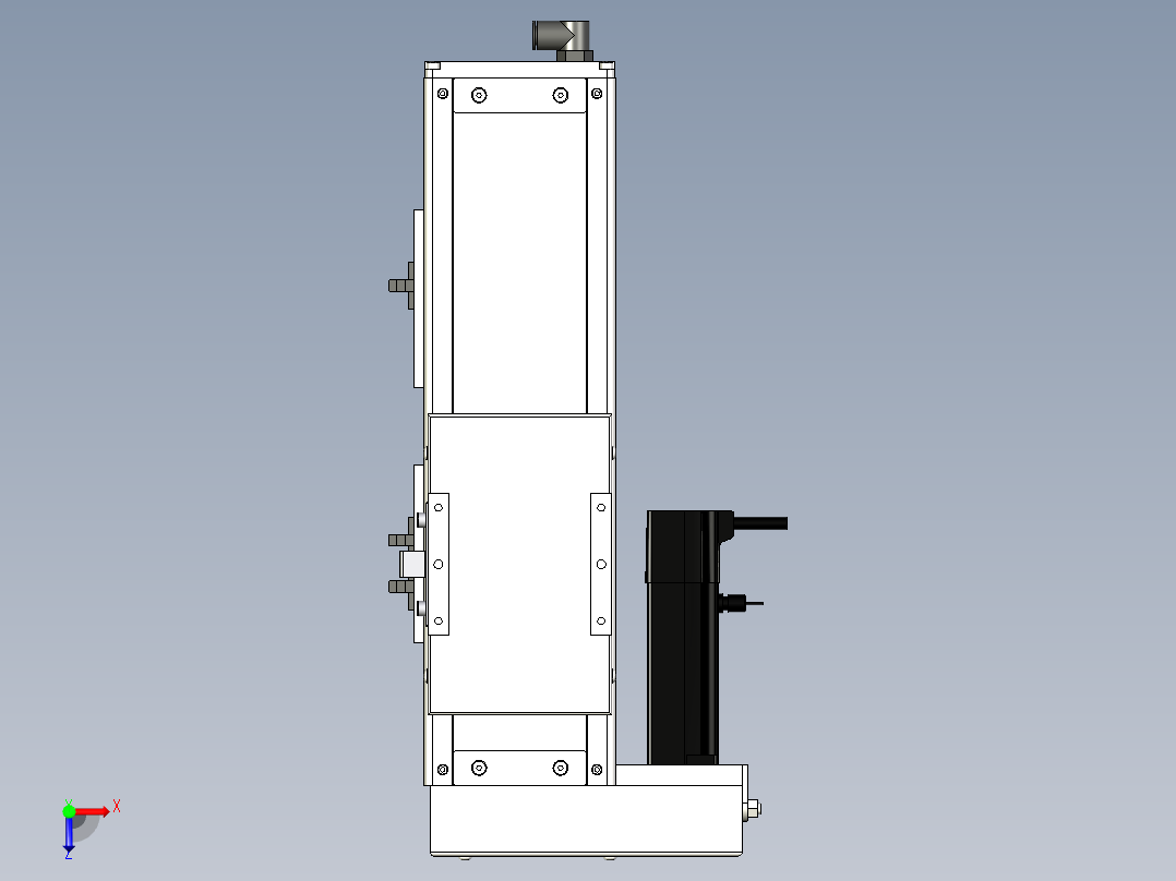 Toyo东佑达直线模组-ECH10-150-BL-100W+煞車俯视图