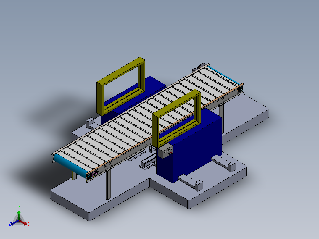 间距可调的纸箱打捆机
