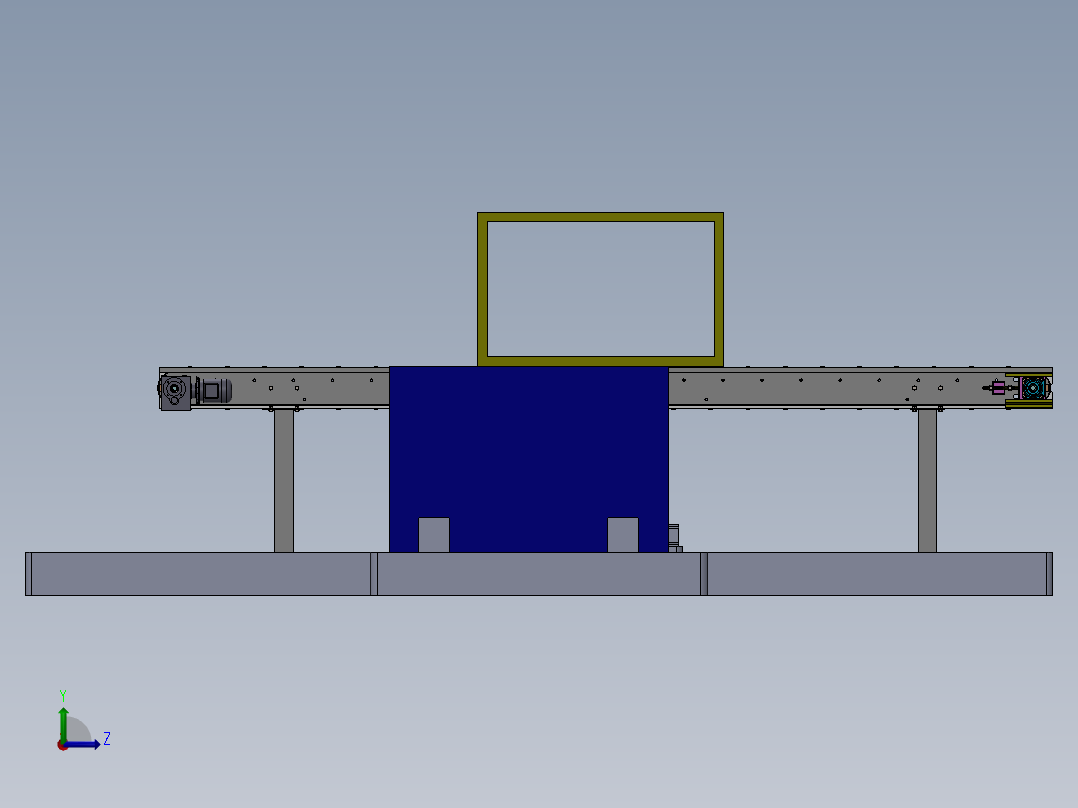 间距可调的纸箱打捆机左视图