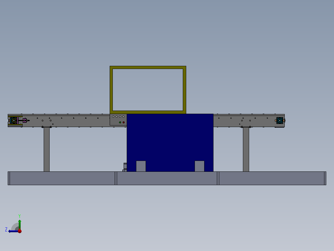 间距可调的纸箱打捆机右视图
