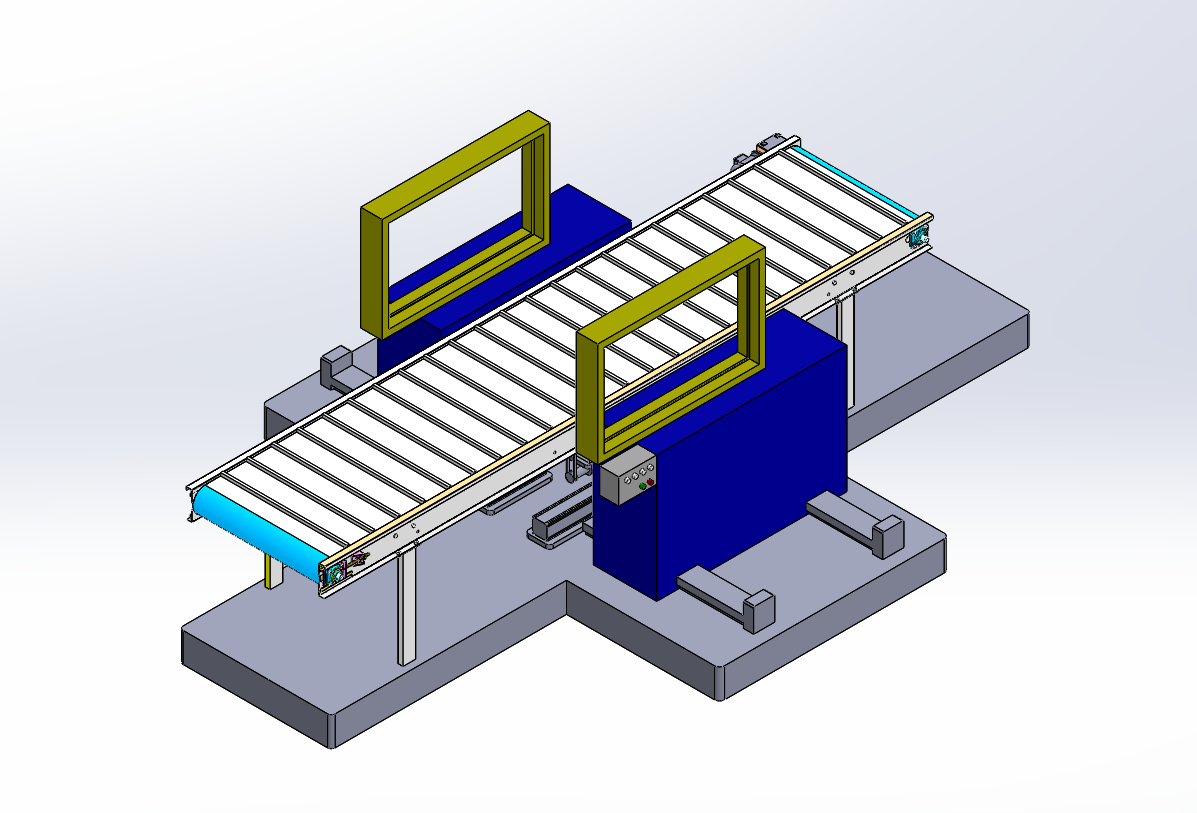 间距可调的纸箱打捆机