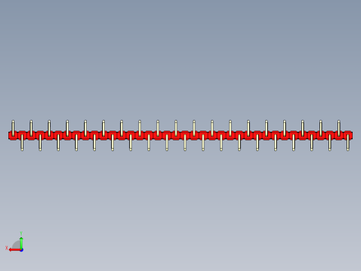 彩色公排针 100mil 2.54mm 系列-DS1022_red_38p_100mil_Type_SMT_R2_rev1.0后视缩略图