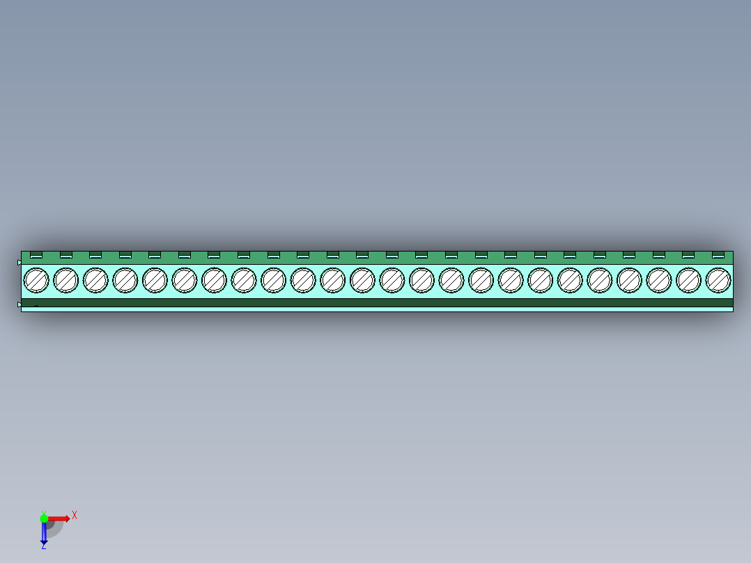 DEGSON DG128 系列 5.07.5mm 接线端子-DG128-5.0-24P-14-00AH俯视图