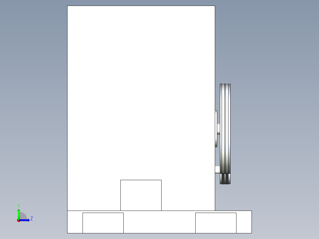 旋耕刀台架试验机左视图