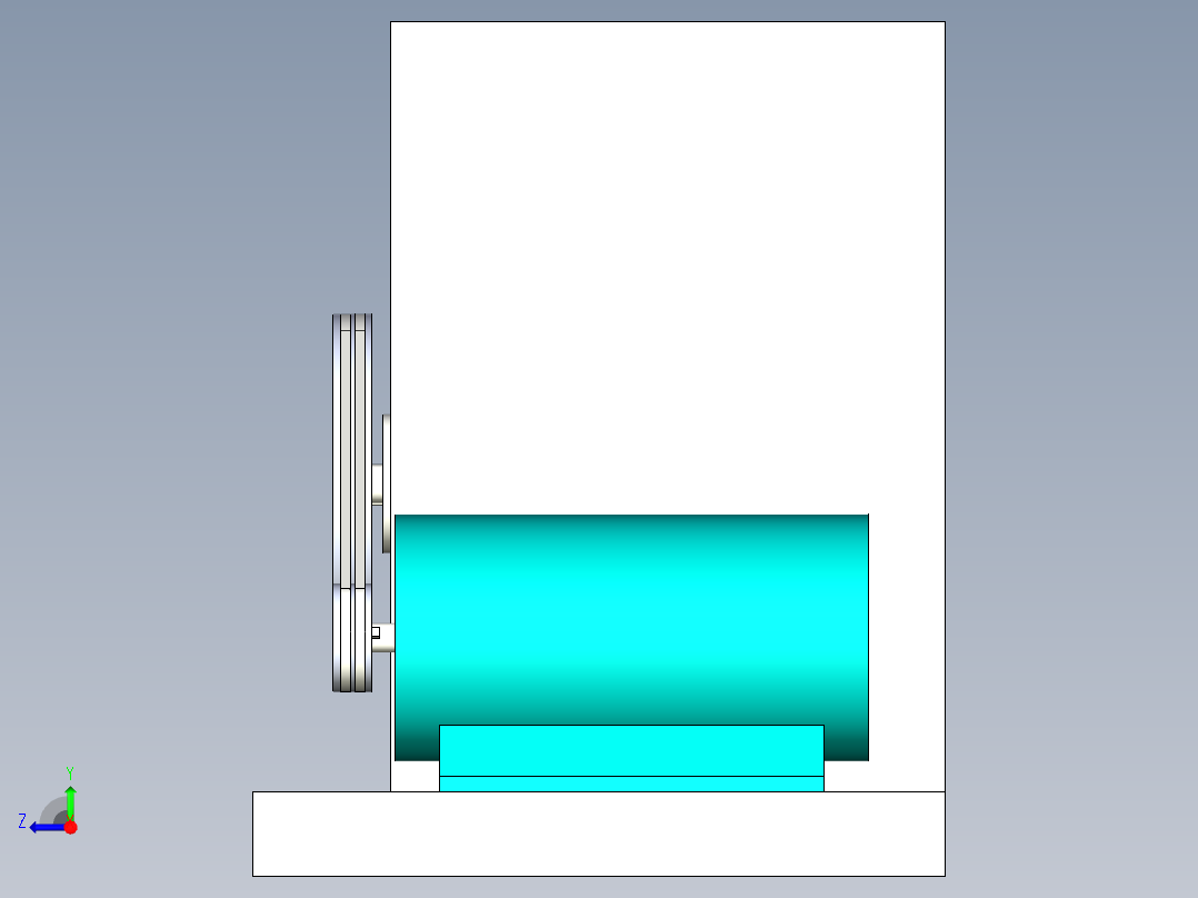 旋耕刀台架试验机右视图