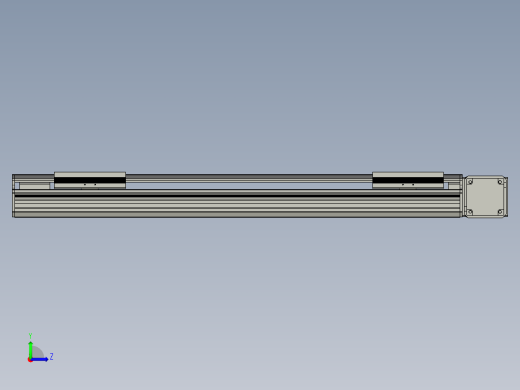 直线模组LHB17-L40-S650-R(B)设计图纸左视缩略图