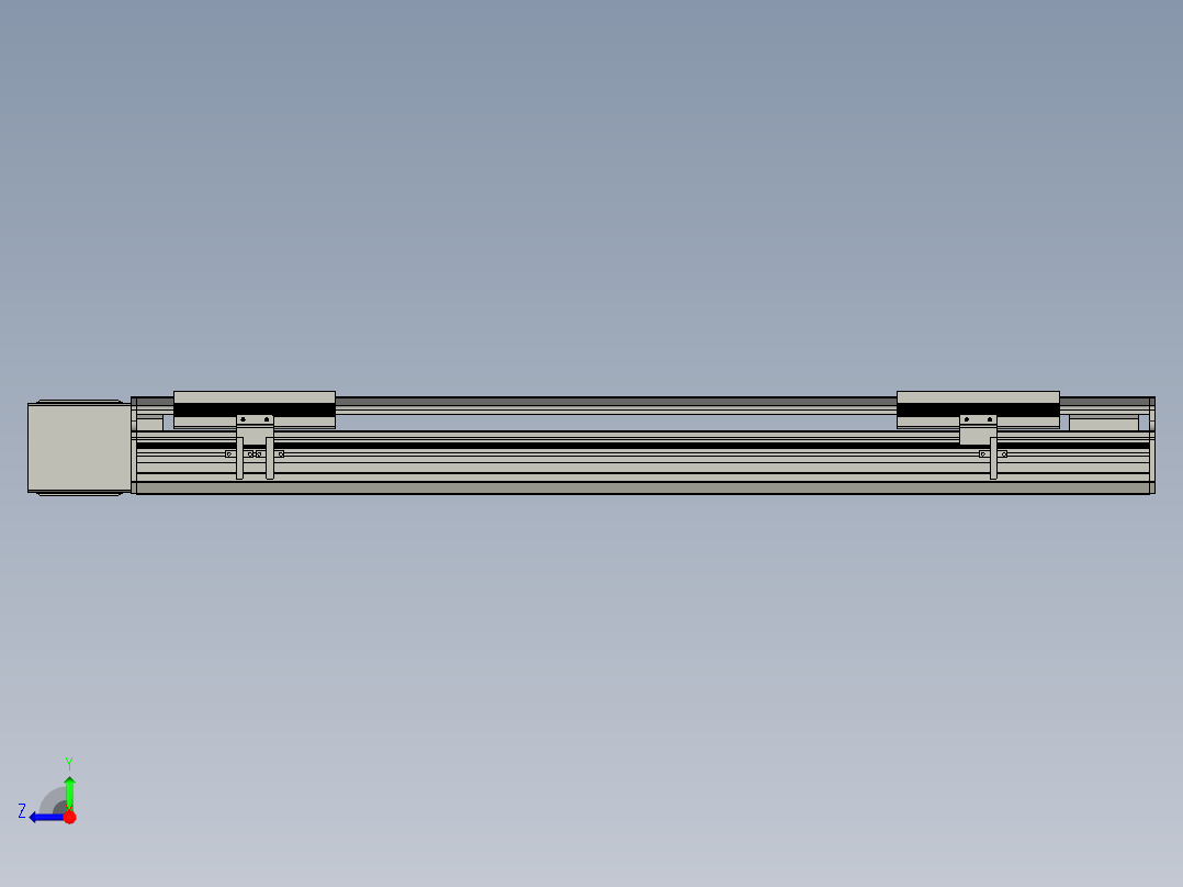 直线模组LHB17-L40-S650-R(B)设计图纸右视图