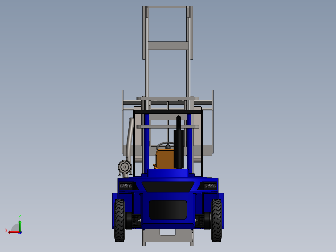 简易Forklift叉车后视图