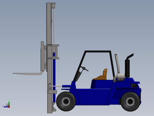 简易Forklift叉车右视缩略图