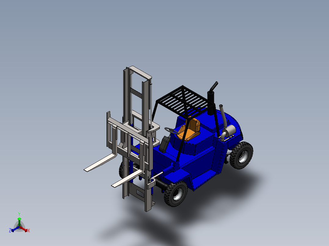 简易Forklift叉车正等轴测图