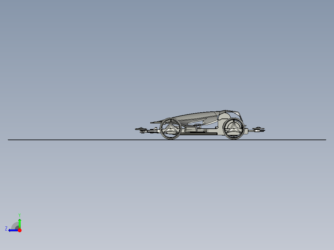 玩具赛车-4 STP STL右视图
