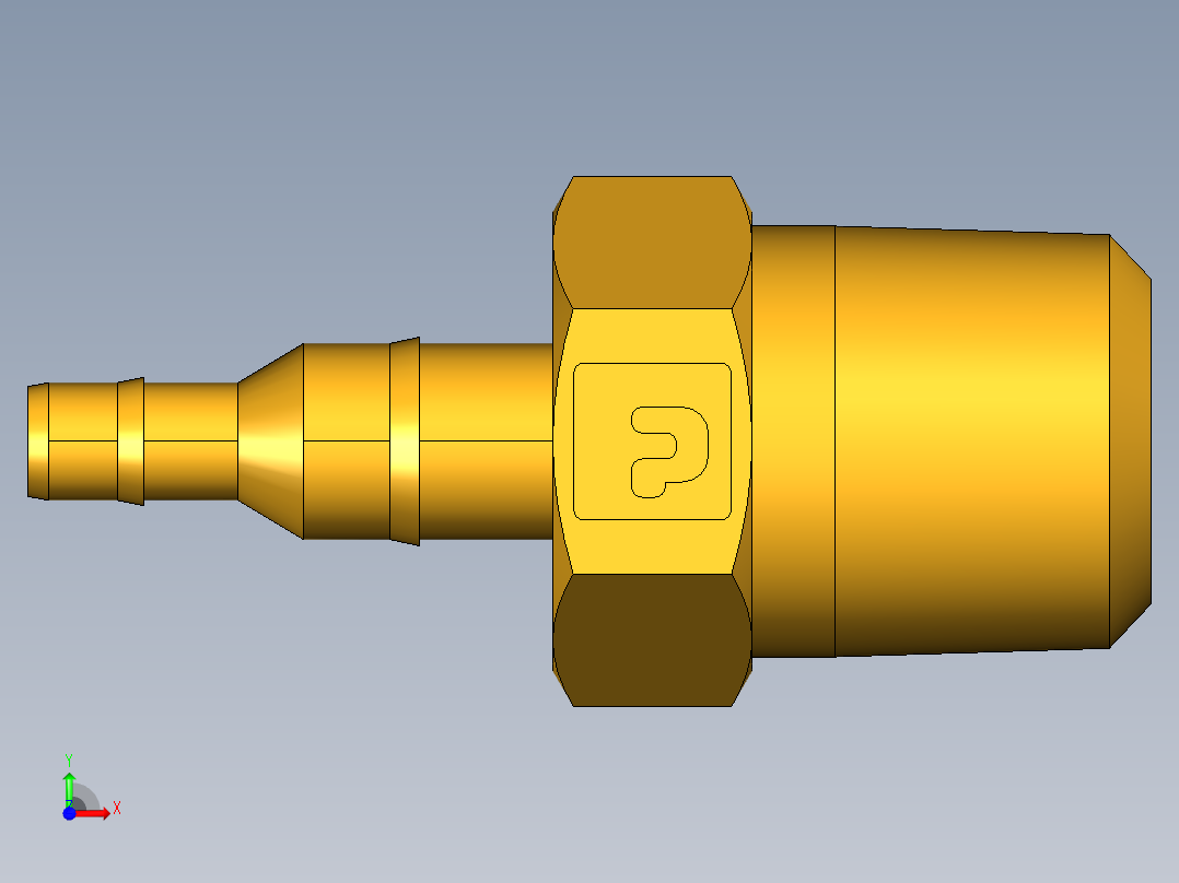 工业通用螺蚊管倒齿式工业硬管接头Barb-to-Pipe Adapter 28-4-5_32-2前视图
