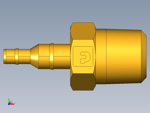 工业通用螺蚊管倒齿式工业硬管接头Barb-to-Pipe Adapter 28-4-5_32-2前视缩略图