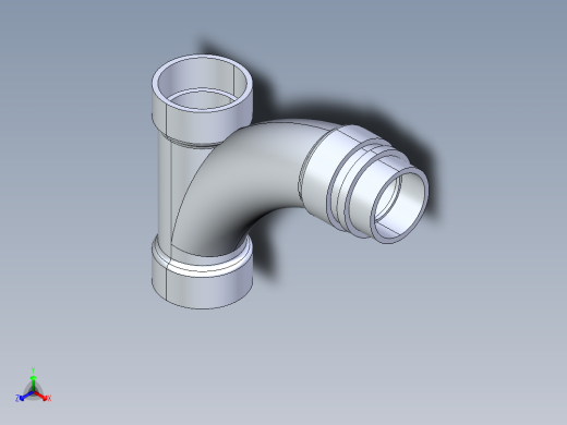 船舶管路系统S10_SeaDrainPLUS_LongTurnReducingTee-SxSxS_37E273030_2in Sea Drain Plus - Long Turn Reducing Tee - SxSxS正等轴测缩略图