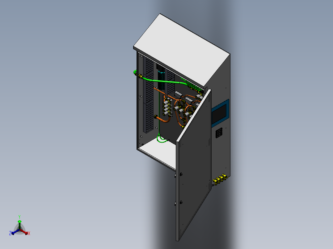 半自动的啤酒灌装和装瓶机正等轴测图