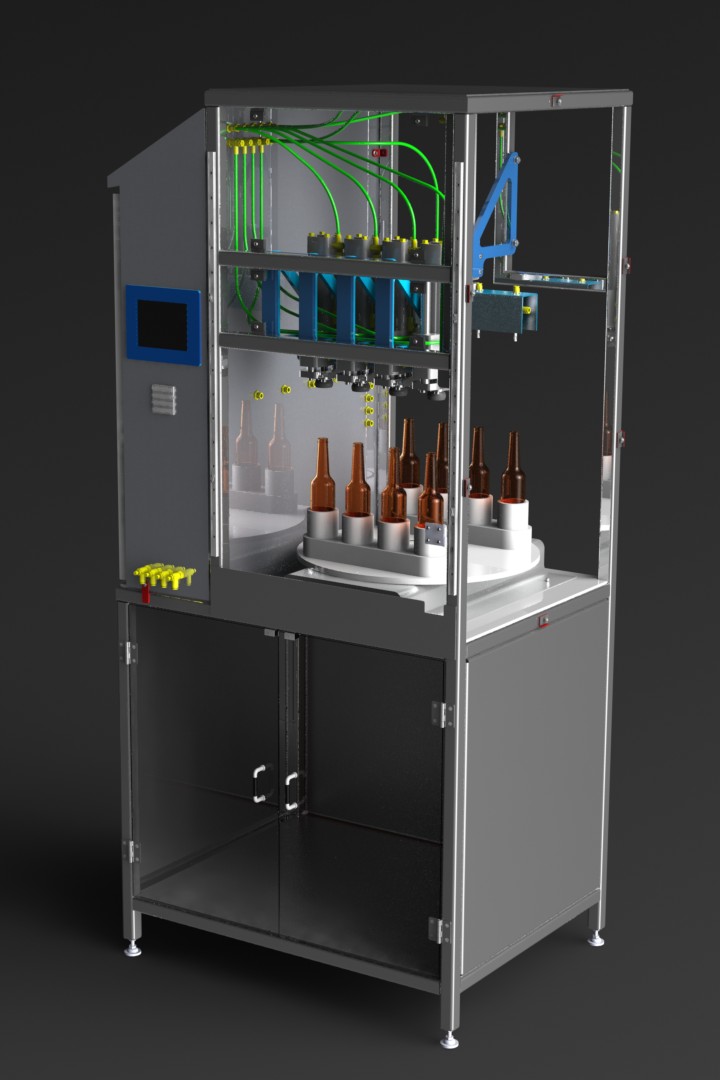 半自动的啤酒灌装和装瓶机