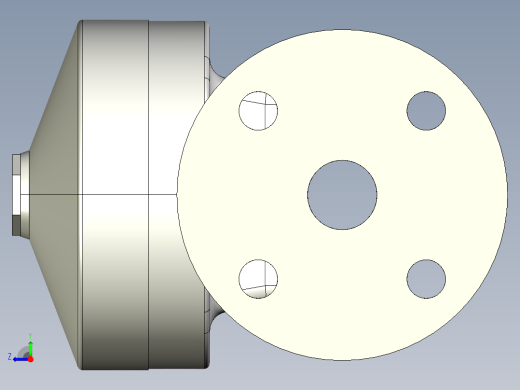 6DKMOMCP NO-DA 气动隔膜阀、常开型双作用，固定法兰，钻孔PN10 16。面对面根据EN 558-1 PP-H右视缩略图