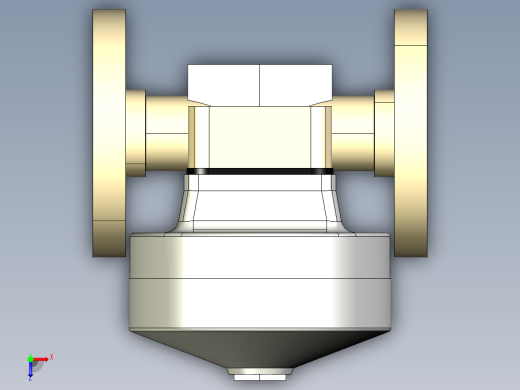 6DKMOMCP NO-DA 气动隔膜阀、常开型双作用，固定法兰，钻孔PN10 16。面对面根据EN 558-1 PP-H俯视缩略图